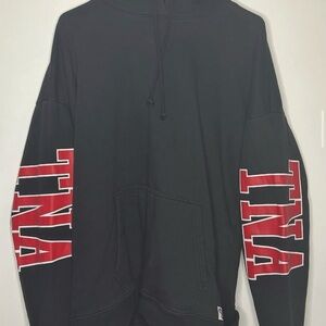 TNA Black Hoodie with Red Lettering
